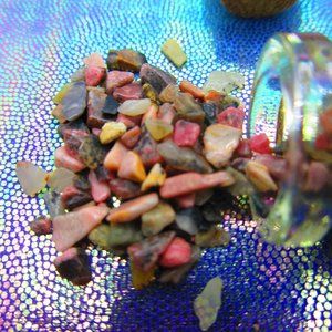 Rhodonite Gemstone Chips In A Bottle Embellishments Natural Semi Precious